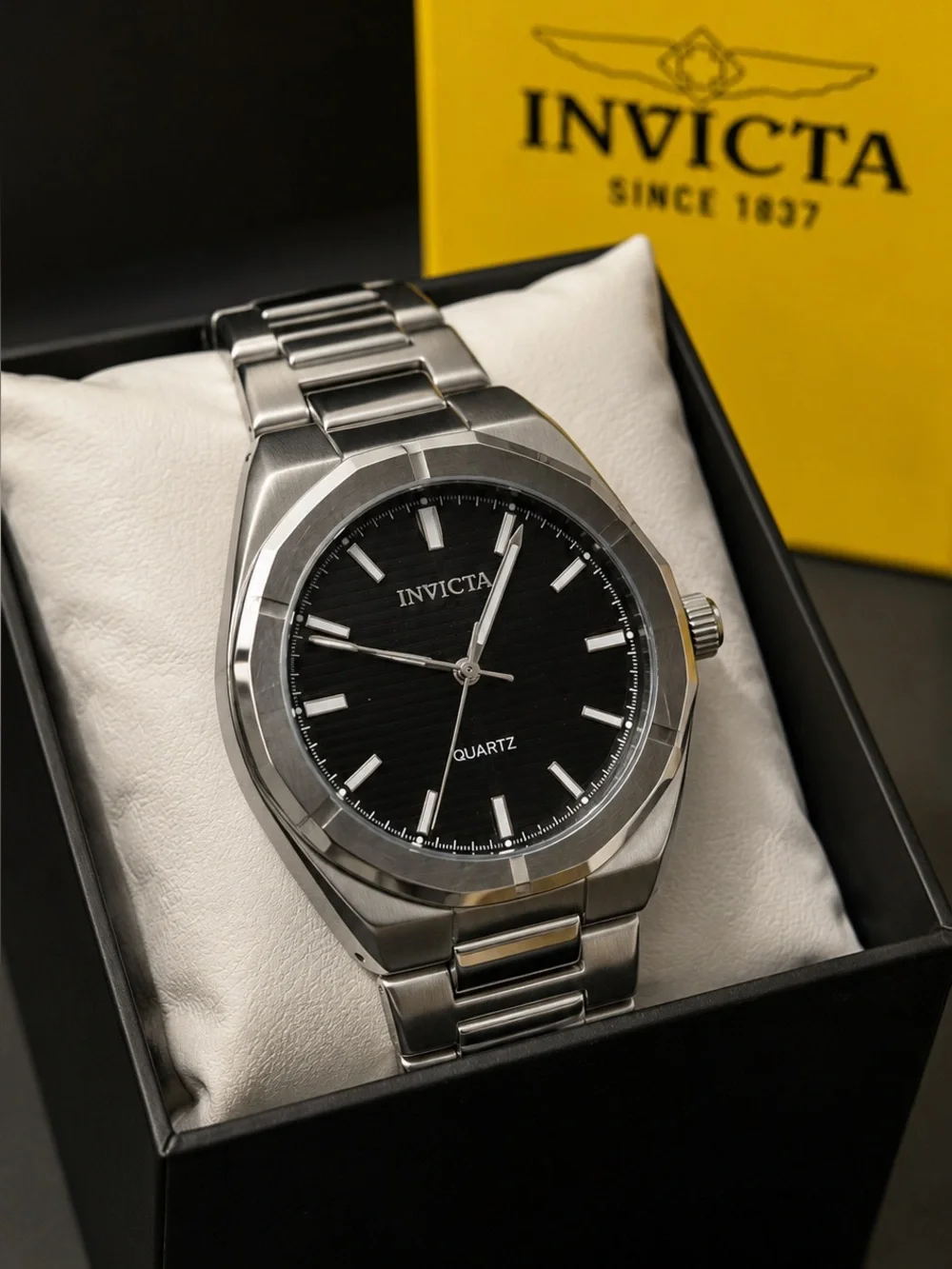 Invicta Celestial Polaris 69210 Men’s Steel Watch Black Dial NIB